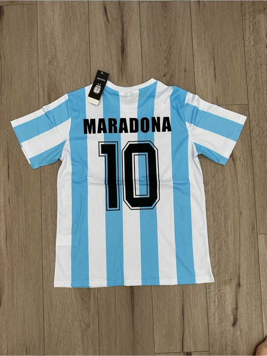 Le Coq Sportif Other - Argentina Diego Maradona 1986 Home Retro Soccer Jersey Men